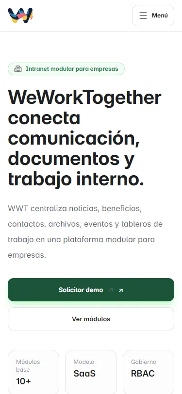 Presentación móvil de We Work Together